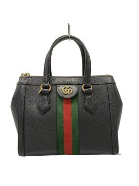 Gucci Handbag Ophidia Black Green Red Leather